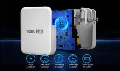 J5create 130W GaN USB-C 4-Port Charger - JUP43130