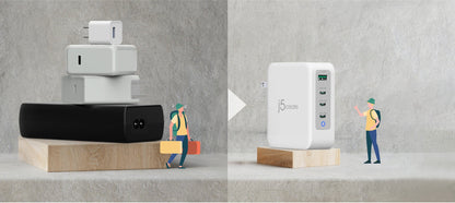 J5create 130W GaN USB-C 4-Port Charger - JUP43130