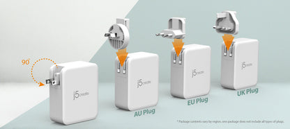 J5create 130W GaN USB-C 4-Port Charger - JUP43130