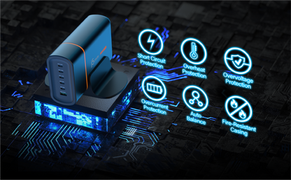 J5create 380W GaN USB-C 6-Port Charger - JUP67380