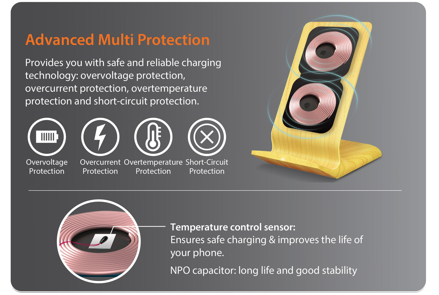 J5create Mightywave 10W 2-Coil Wireless Fast Charger - JUPW1102W