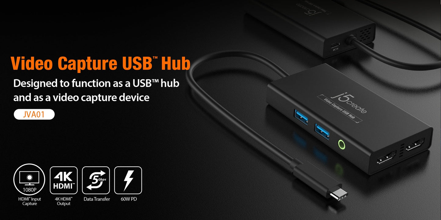 J5create Video Capture USB Hub - JVA01
