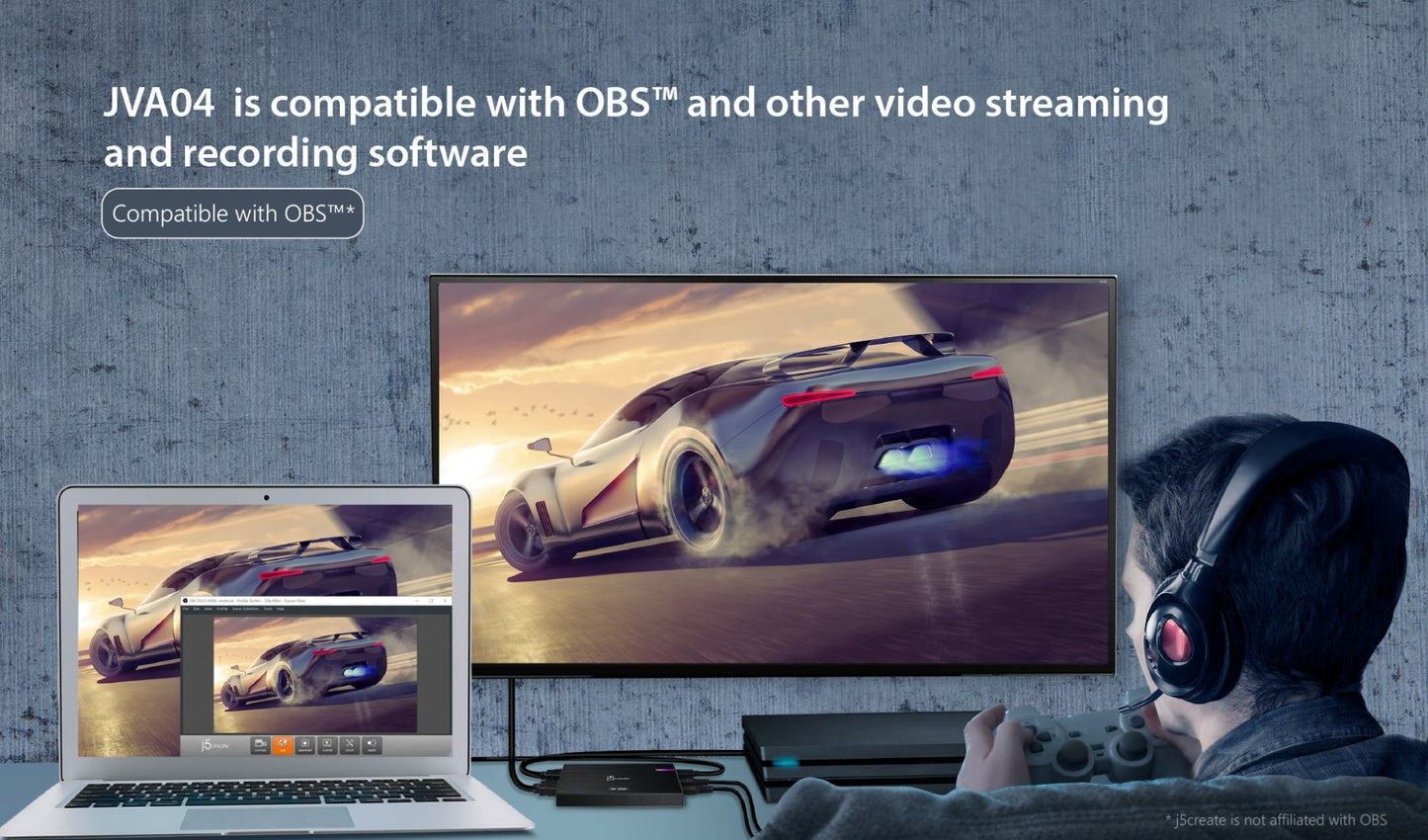 J5create HDMI to USB Type-C Game Capture Station - JVA04
