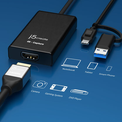 J5create 4K HDMI Capture Adapter - JVA11