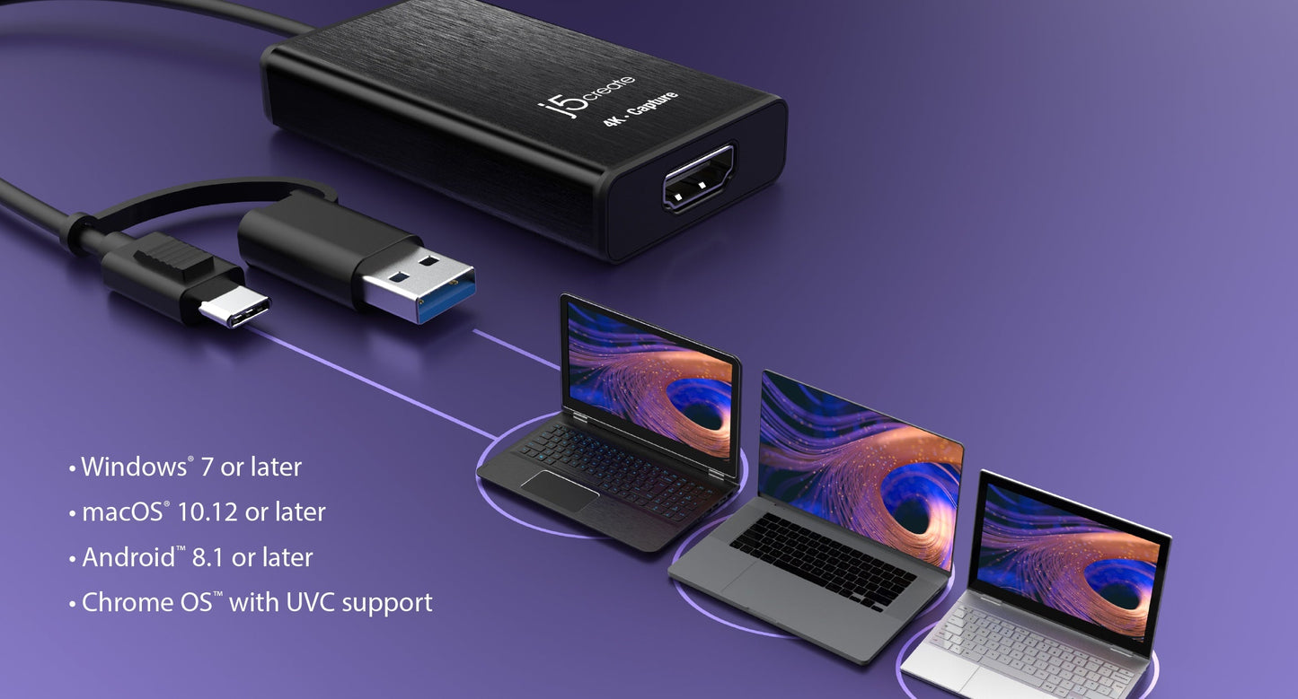 J5create 4K HDMI Capture Adapter - JVA11