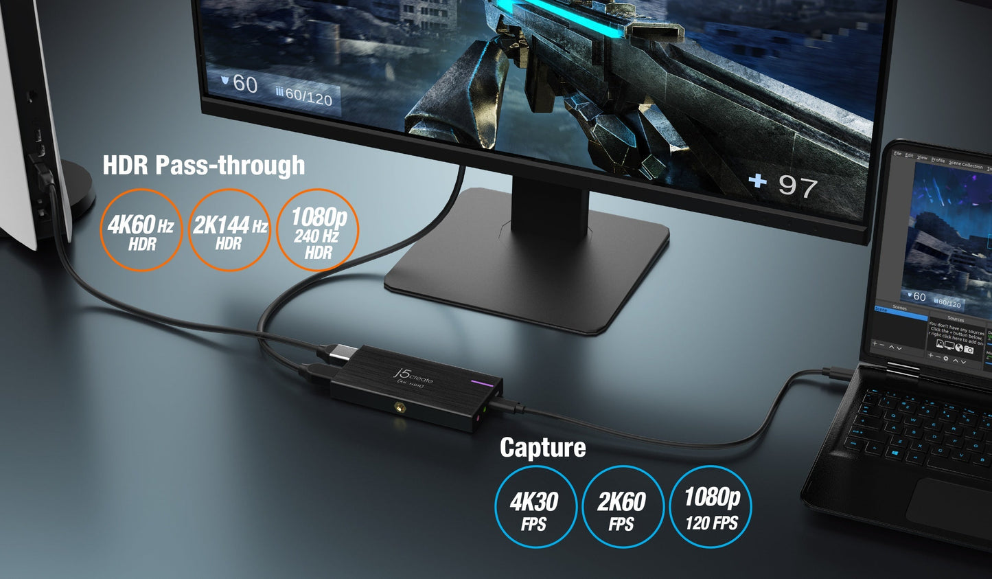 J5create 4K Game Capture Station - JVA14