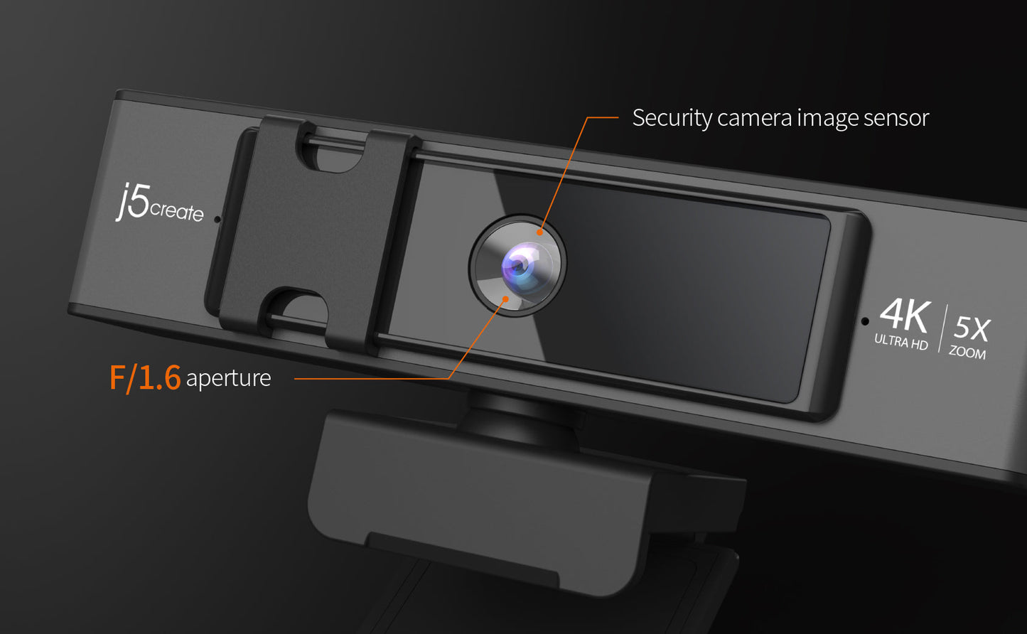 J5create USB 4K ULTRA HD Webcam with 5x Digital Zoom Remote Control - JVCU435
