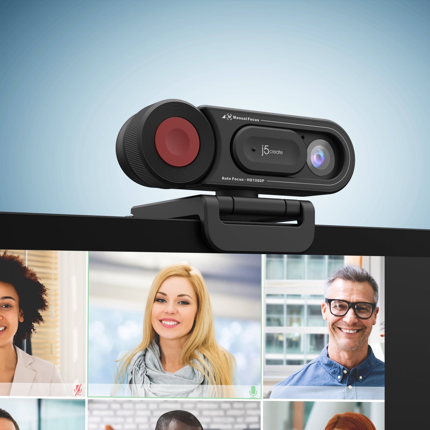 J5create HD Webcam with Auto & Manual Focus Switch  - JVU250