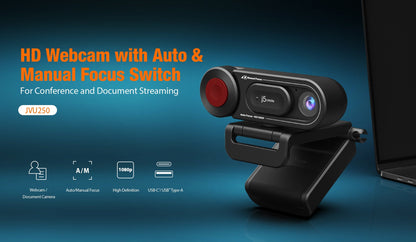 J5create HD Webcam with Auto & Manual Focus Switch  - JVU250