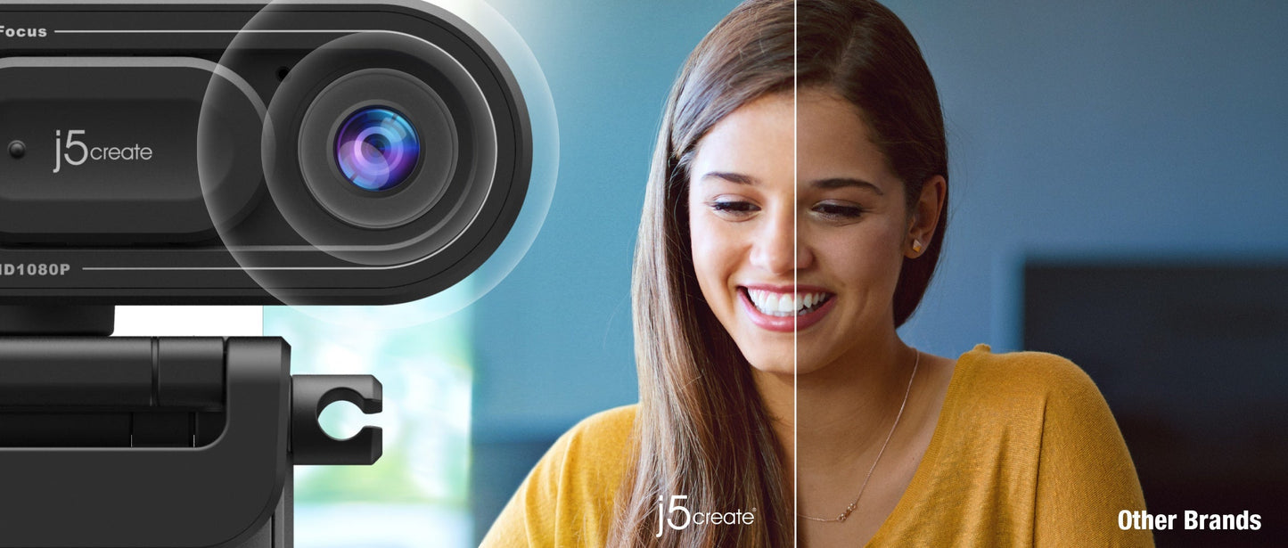 J5create HD Webcam with Auto & Manual Focus Switch  - JVU250