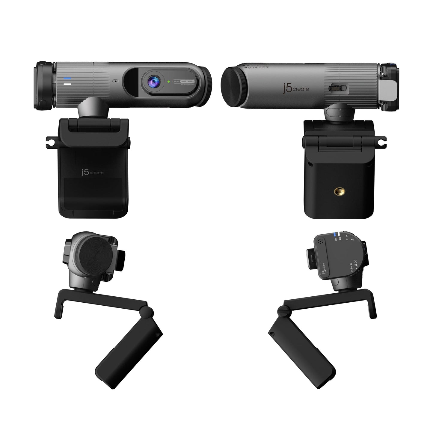 J5create 2K AI-Powered Webcam with Wireless Microphone and Auto-Focus - JVU300