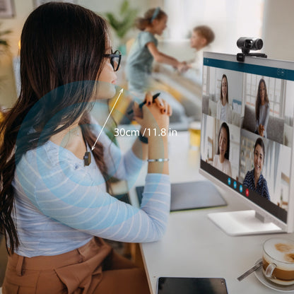 J5create 2K AI-Powered Webcam with Wireless Microphone and Auto-Focus - JVU300