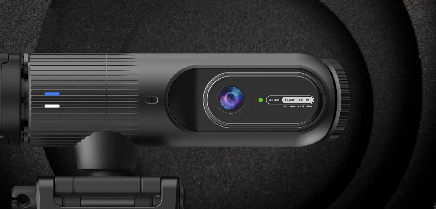 J5create 2K AI-Powered Webcam with Wireless Microphone and Auto-Focus - JVU300
