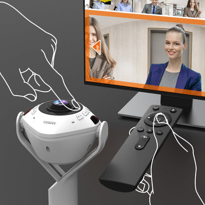 J5create 360° AI-Powered Webcam with Speakerphone - JVU368