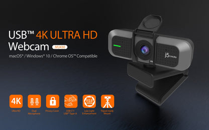 J5create USB 4K ULTRA HD Webcam - JVU430