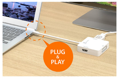 J5create mini DisplayPort to 4K DisplayPort/4K HDMI/DVI Adapter - JDA173