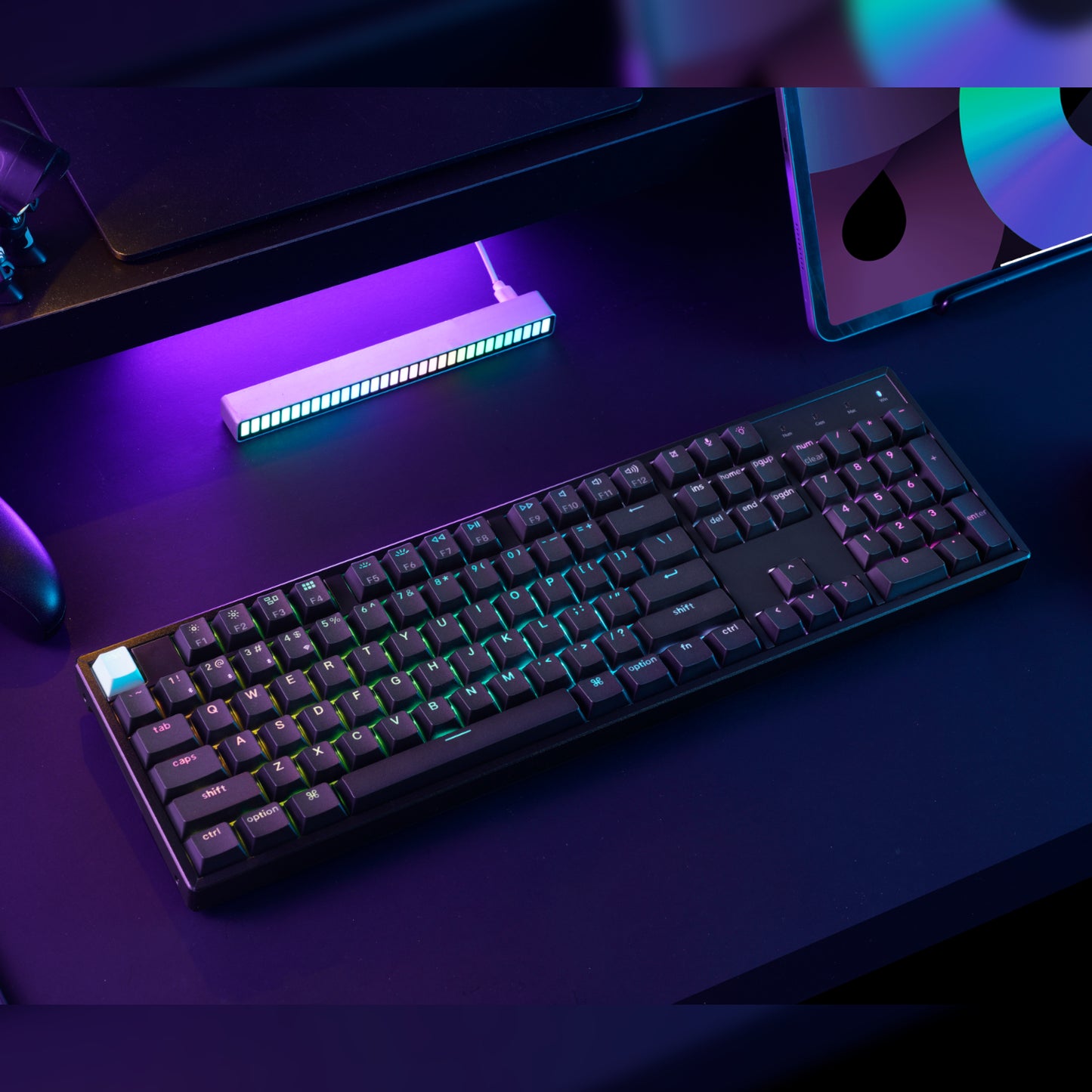 Keychron K10 HE 100% Hot-Swap Gateron Dbl-Rail Nebula Switch RGB Wireless Keyboard – Black