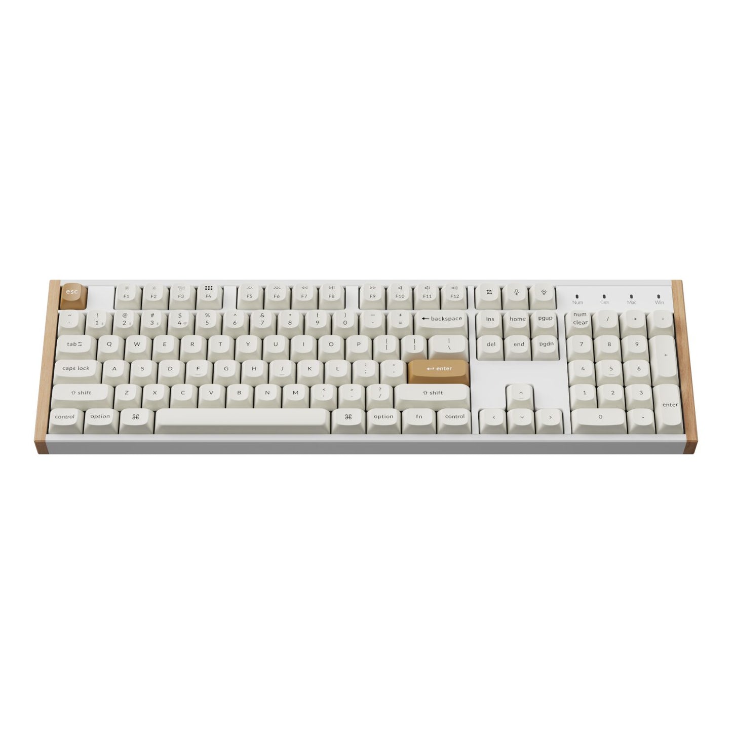 Keychron K10 HE Special Edition Full-size Hot-Swap Gateron Dbl-Rail Nebula Switch RGB Wireless Keyboard – White (Wood + Al)