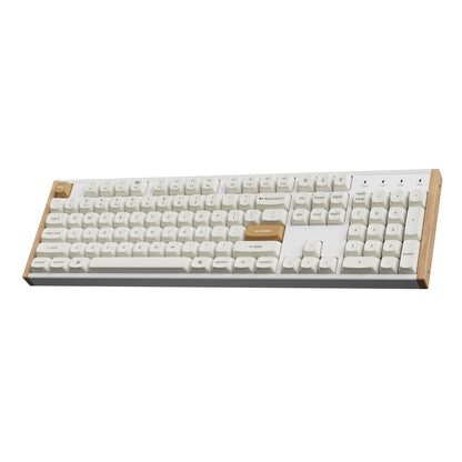 Keychron K10 HE Special Edition Full-size Hot-Swap Gateron Dbl-Rail Nebula Switch RGB Wireless Keyboard – White (Wood + Al)