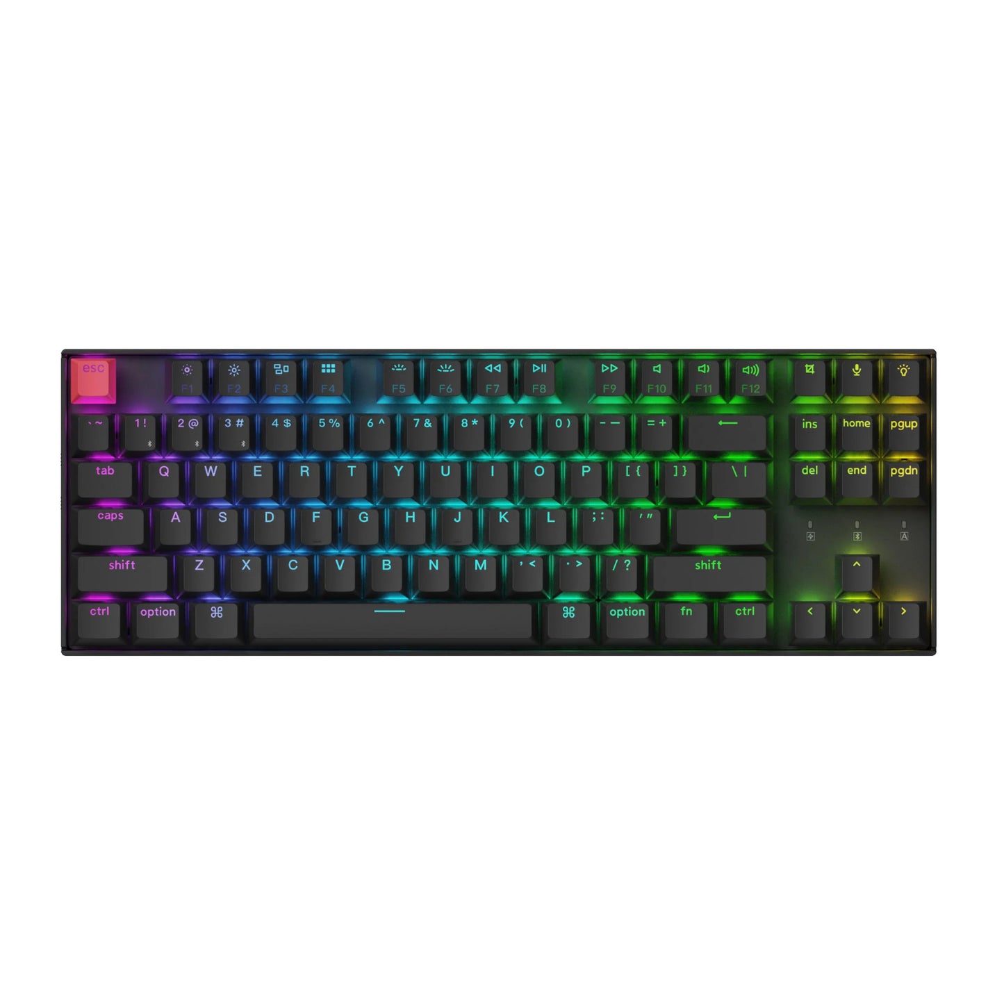 Keychron K8 QMK 80% TKL Wireless Mechanical Keyboard V2 Red Switches – Black