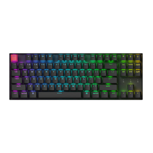 Keychron K8 QMK 80% TKL Wireless Mechanical Keyboard V2 Red Switches – Black