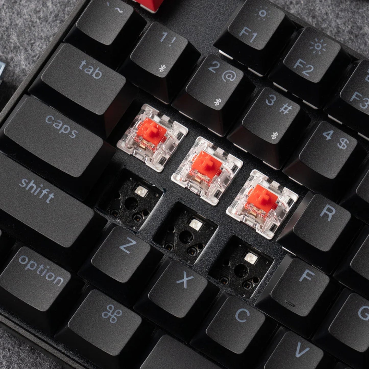 Keychron K8 QMK 80% TKL Wireless Mechanical Keyboard V2 Red Switches – Black