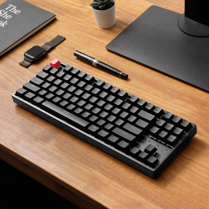 Keychron K8 QMK 80% TKL Wireless Mechanical Keyboard V2 Red Switches – Black