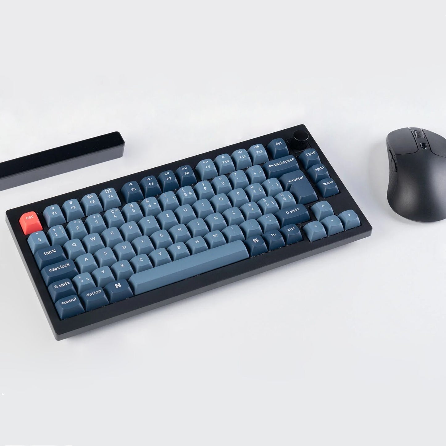 Keychron V1 Max QMK/VIA Wireless Custom Mechanical Keyboard | RED Switches – Black