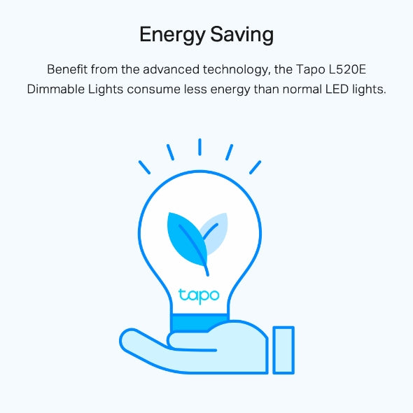 Tapo Smart Wi-Fi Light Bulb, Daylight & Dimmable - Tapo L520E