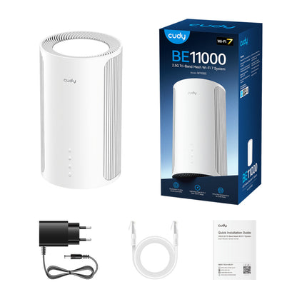 Cudy BE11000 Wi-Fi7 Tri-band Mesh Wi-Fi System – 1 Pack
