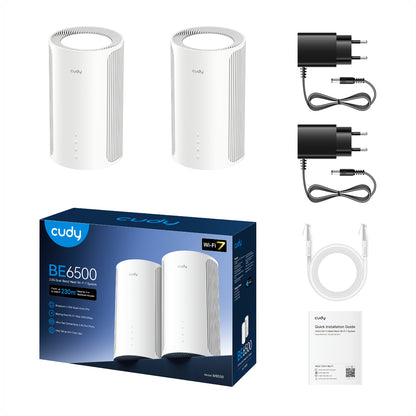 Cudy M6500 BE6500 2.5G Mesh Wi-Fi 7 System – 2 Pack