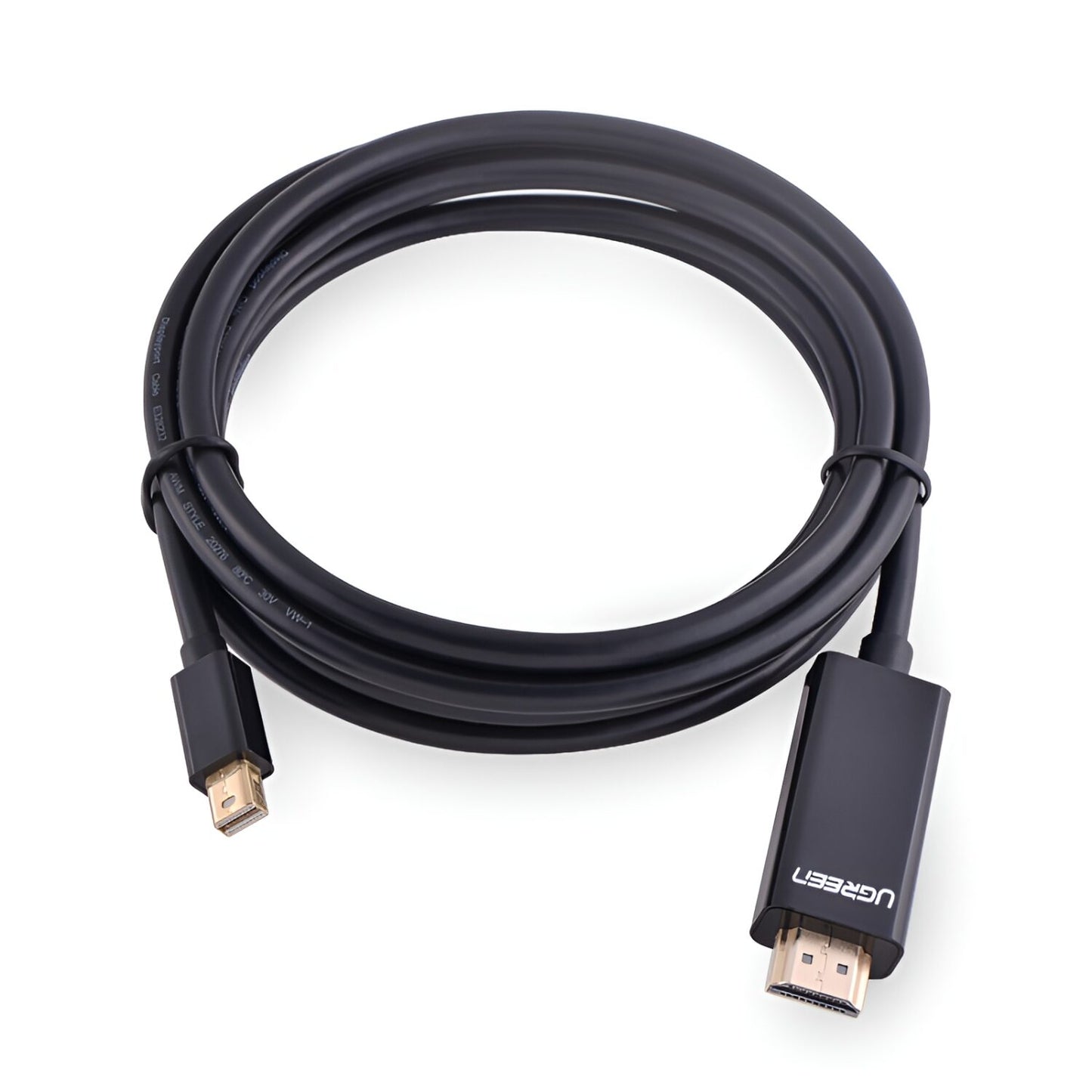 UGREEN Mini DisplayPort Male to 4K@30Hz HDMI Cable 1.5m – Black