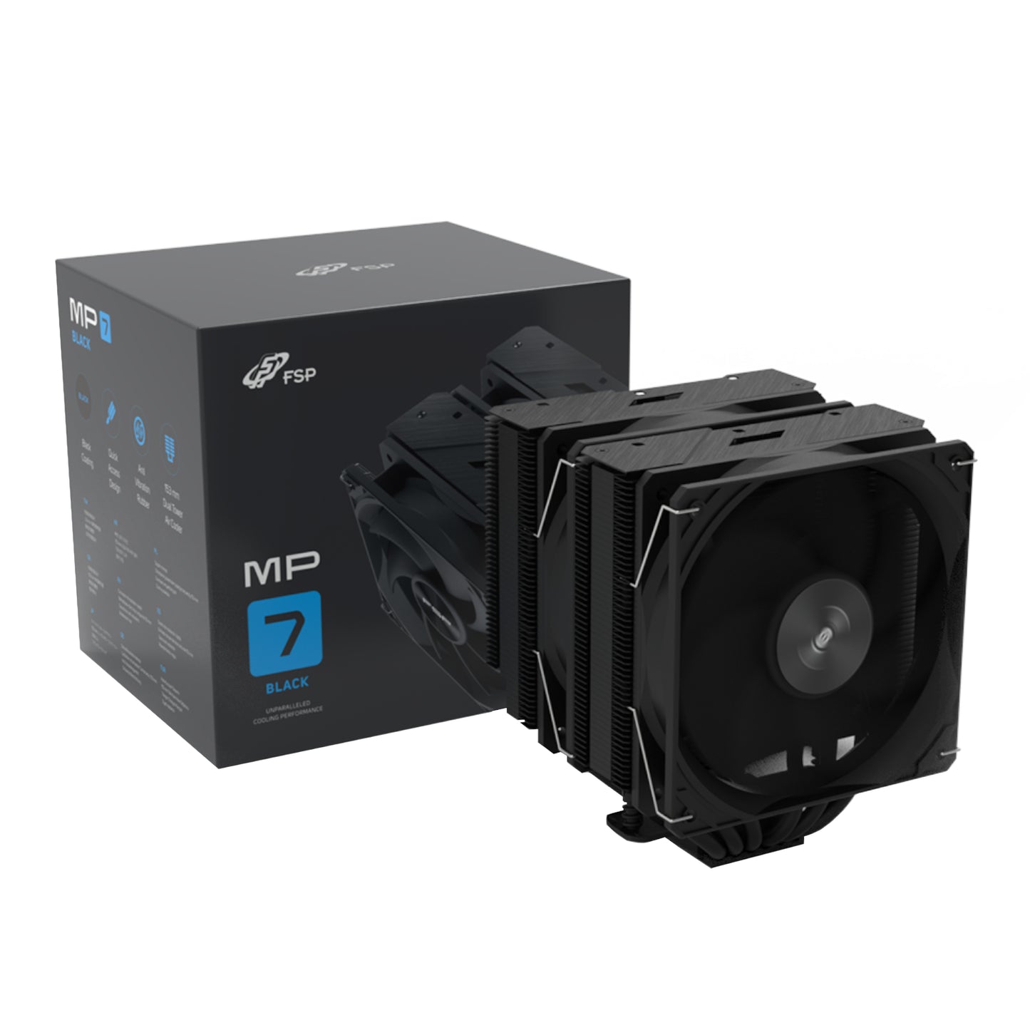 FSP MP7-B 120mm PWM CPU Air Cooler – Black