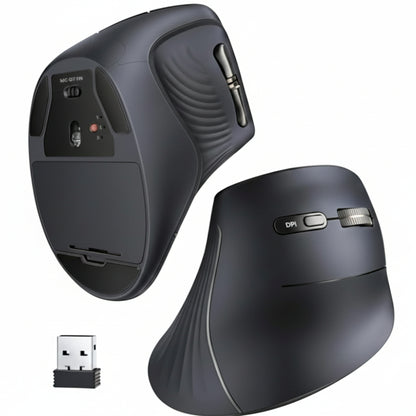 UGreen Multi-Mode Vertical Mouse Bluetooth & 2.4G Wireless–Black