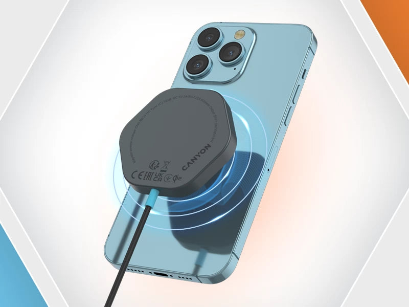 Canyon HEXAGON 110 15W Qi2 Wireless Charger - Black