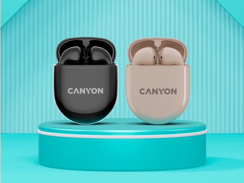 Canyon TWS-6 True Wireless Earbuds - Beige