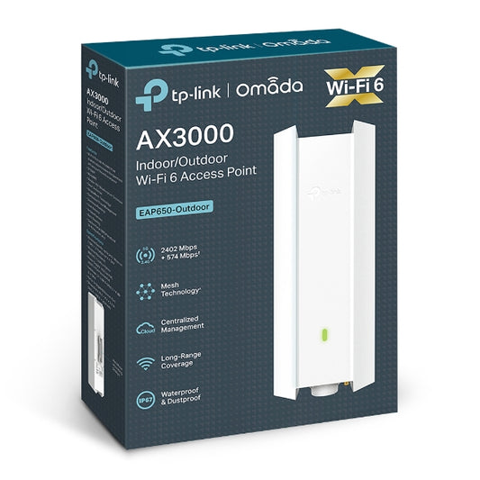 TP-Link AX3000 Indoor/Outdoor WiFi 6 Access Point - EAP650-Outdoor