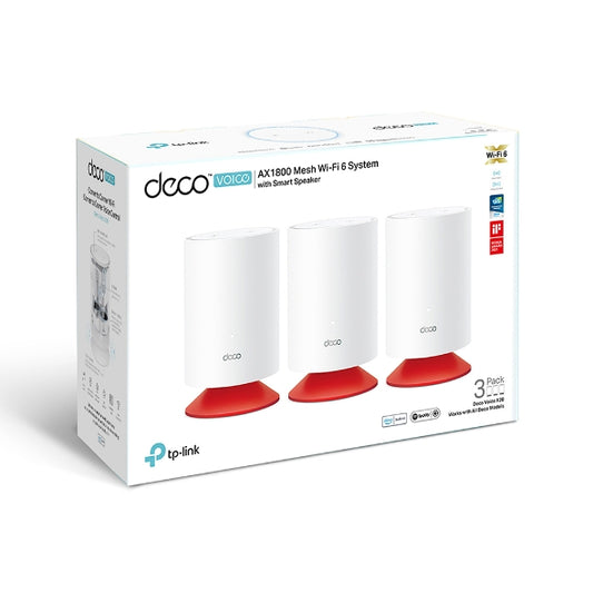 TP-Link AX1800 Mesh Wi-Fi 6 System with Alexa Built-In 3 Pack - Deco Voice X20
