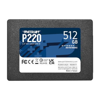 Patriot P220 2.5″ SATA III SSD - 512GB