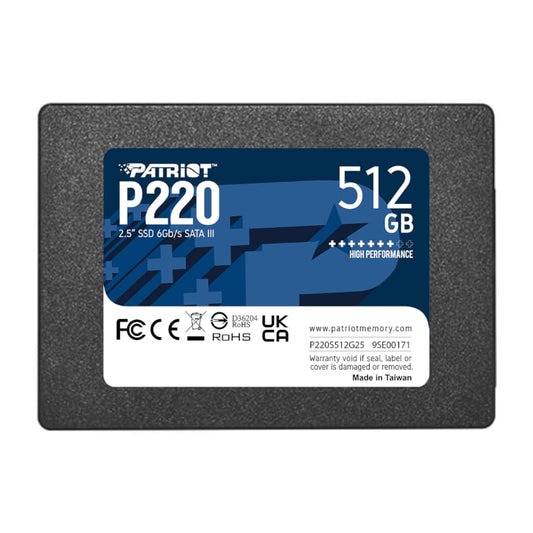 Patriot P220 2.5″ SATA III SSD - 512GB