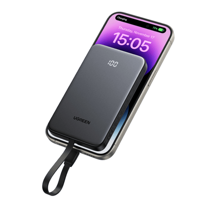 UGREEN 10000mAh 20W Power Bank with Built-in Cable