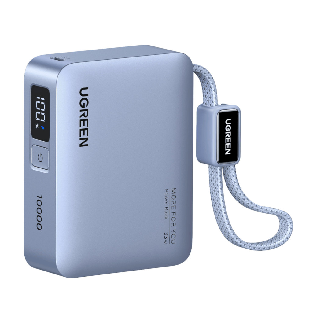 UGREEN Nexode 10000mAh 30W Power Bank with Built-in USB Type-C Cable