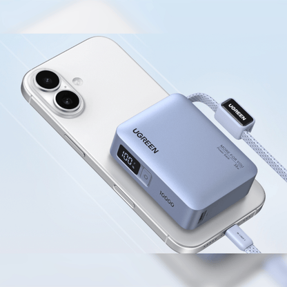 UGREEN Nexode 10000mAh 30W Power Bank with Built-in USB Type-C Cable
