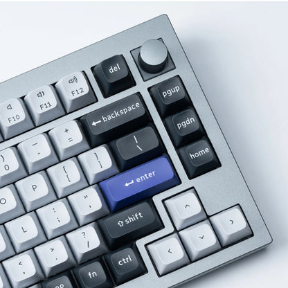 Keychron Double Shot KSA PBT Keycap Set – Dark Grey/White Smoke