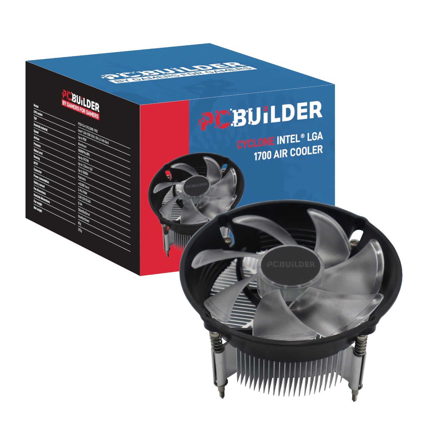 PCBuilder CYCLONE Intel LGA1700 Air Cooler
