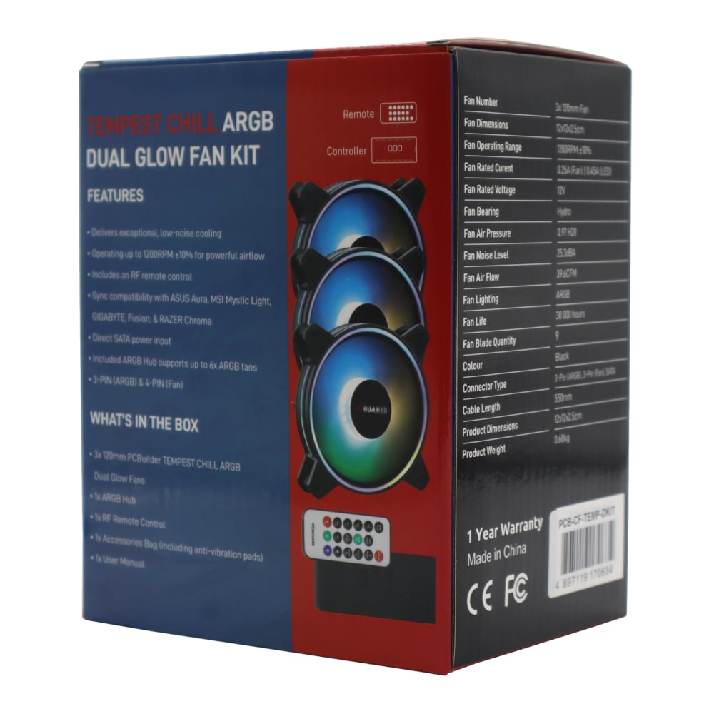 PCBuilder Tempest Chill Fan Kit