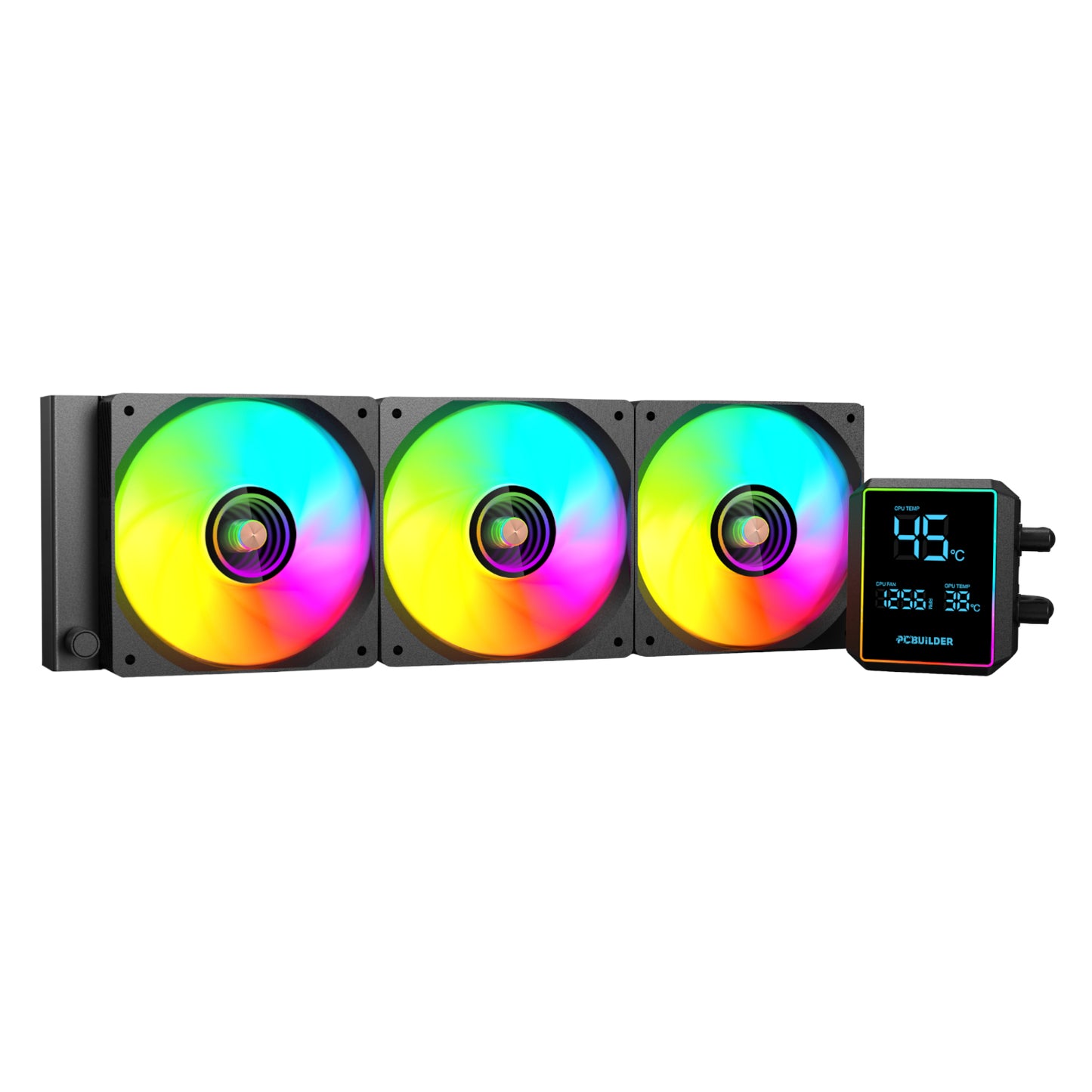 PCBuilder BLIZZARD FREEZE 360mm AIO ARGB Liquid CPU Cooler – Black