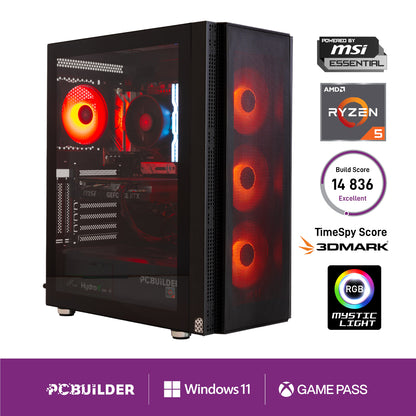 PCBuilder Ryzen 5 9600X NEXUS Windows 11 Gaming PC