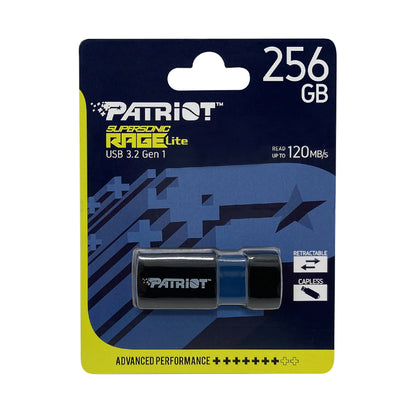 Patriot Rage Lite 256GB USB3.2 Flash Drive – Black