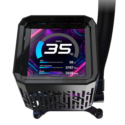 ASRock Phantom Gaming 360 LCD All-in-one Liquid CPU Cooler – Black